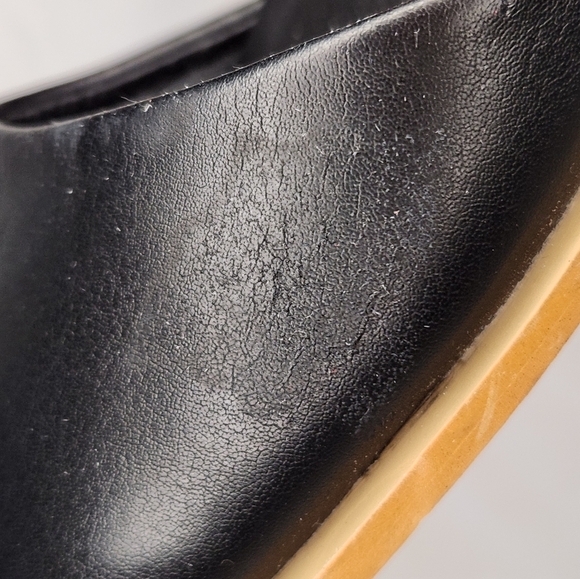 Black Leather Slingback Mules - Picture 16 of 16
